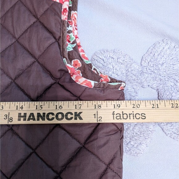 Matilda Jane Sydney Reversible Quilted Puffer Vest Brown Floral Corduroy Sz S - Picture 10 of 15